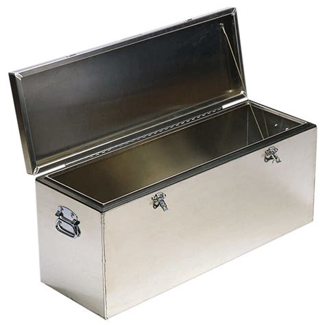 large aluminum box with lid